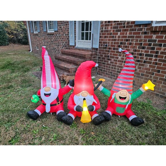 🆕7.55 FT Christmas Inflatables Long Gnome Xmas Blow Up Outdoor Decorations - Picture 1 of 9